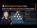 Binary Search Tree in 7 mins Learn to code Insert and Search from scratch
