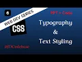 Typography Text Styling - CSS Tutorial for Beginners Web Development Series JDCodebase