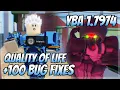 ALL BUG FIXES In The YBA v1 7974 Update