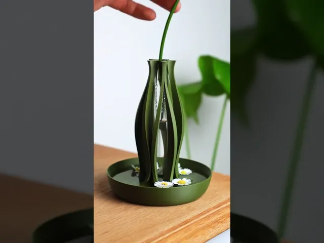Modern Vase "Emberflare" | Propagation Vase STL to 3D print | Open Water Design video thumbnail