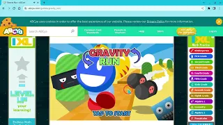 finished gravity run on abcya