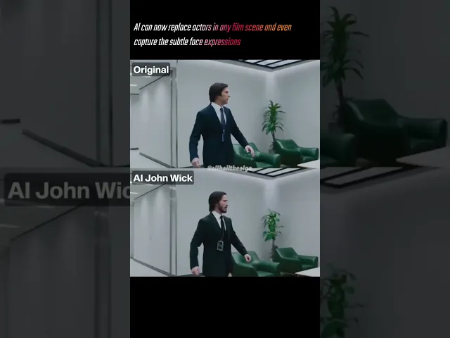 Hunyuan Al's video-to-video changed the start of Severance Season 2, turning Mark into John Wick.