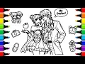 KPop Demon Hunters Coloring Pages - Huntrix Saja Doctor Couple Coloring Page