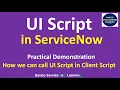 UI Script In ServiceNow Practical Demonstration - How to Call UI Script From Client Script