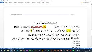 هندسة تقنيات الحاسوب المرحلة الثالثة مادة محاكي الشبكات Subnet الأستاذ علي عبد المجيد 