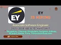 EY Hiring Associate Software Engineer Batch 2025 2026 5 7 LPA Multiple Locations Apply Now