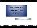 Selenium Test Script to open close application on different browser s using selenium