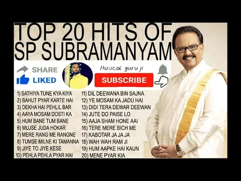 Download MP3 S P Balasubramaniam Hindi Songs Jukebox | Top 20 Evergreen Hits - SP Balasubramaniam