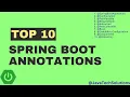 Top 10 Spring Boot Annotations that are used frequently Spring Boot 17 JavaTechSolutions