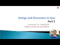 Java Programming Strings and Characters - Part2