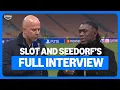 Lagu Seedorf encourages Salah answer from Slot 👀 | Post-match interview | UEFA Champions League