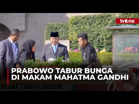 Prabowo Lakukan Tabur Bunga di Makam Mahatma Gandhi