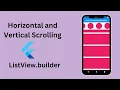 Flutter Horizontal and Vertical Scroll Horizontal scrolling in flutter ListView builder flutter