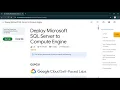 Deploy Microsoft SQL Server to Compute Engine