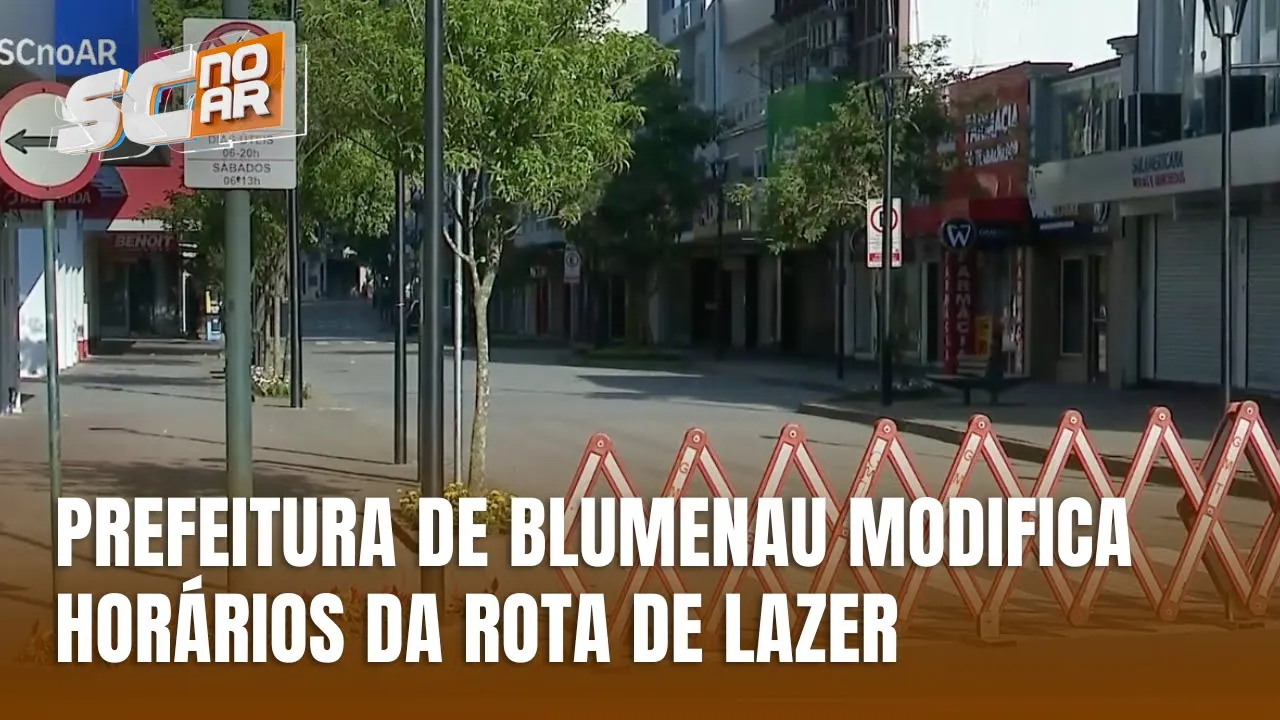 Prefeitura de Blumenau altera horários da 'Rota de Lazer'