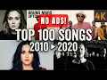 Top Hits 2010–2020 | Best Songs of the Decade | 4K (NO ADS)