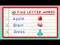 10 Five Letter Words Five Letter Words in English