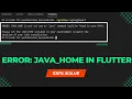 Error How to Fix Java Home is Not Set and Java Command is Not Found