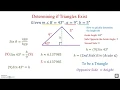 Determining if Triangles Exist