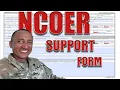 How to Use the NCOER Support Form DA Form 2166-9-1A