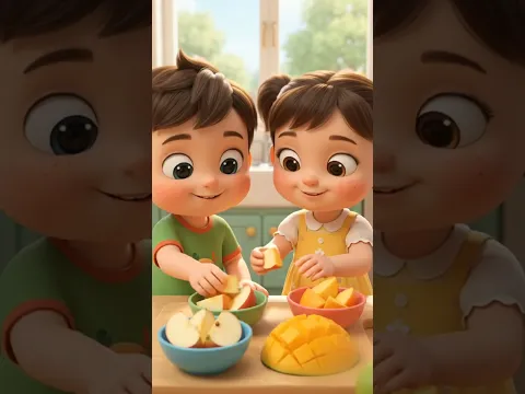 Baby eating fruit rhymes #fruit  #cartoon #mirrhymes