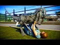 Download Lagu Jurassic World Evolution - Indoraptor vs Blue Breakout \u0026 Fight (Blue Fight Scene)