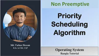 Priority Scheduling Algorithm Non Preemptive operating system Bangla Tutorial