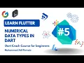 Dart Programing Course for Beginners Numerical Data Types in dart