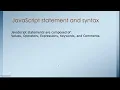 JS Statements and Syntax Values Operators Expressions Keywords and Comments - E6