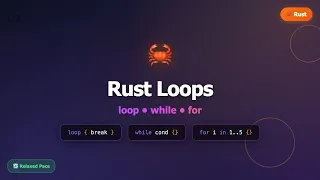 Rust Loops Tutorial loop while for for Beginners 2024