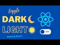 Light Dark mode theme toggle in React Easy way