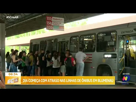 Atraso nas linhas de ônibus em Blumenau: situação nos terminais ao vivo com Moisés Stuker