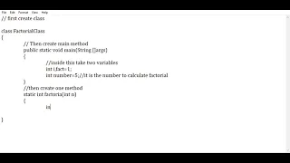 Factorial program using recursion in java
