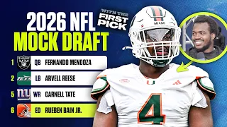 2026 NFL Mock Draft LIVE From NFL Combine Rueben Bain Jr Reacts To His Pick