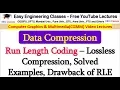 Run Length Coding - Lossless Compression Solved Examples Drawback of RLE Hindi