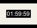 2 hour 100 Minute 7200 second Basic Countdown Timer - Silent