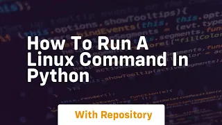 how to run a linux command in python