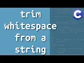 Trim whitespace from a string C Programming