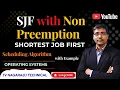 SHORTEST JOB FIRST SCHEDULING ALGORITHM WITH NON PREEMPTION SJF EXAMPLES OPERATING SYSTEMS