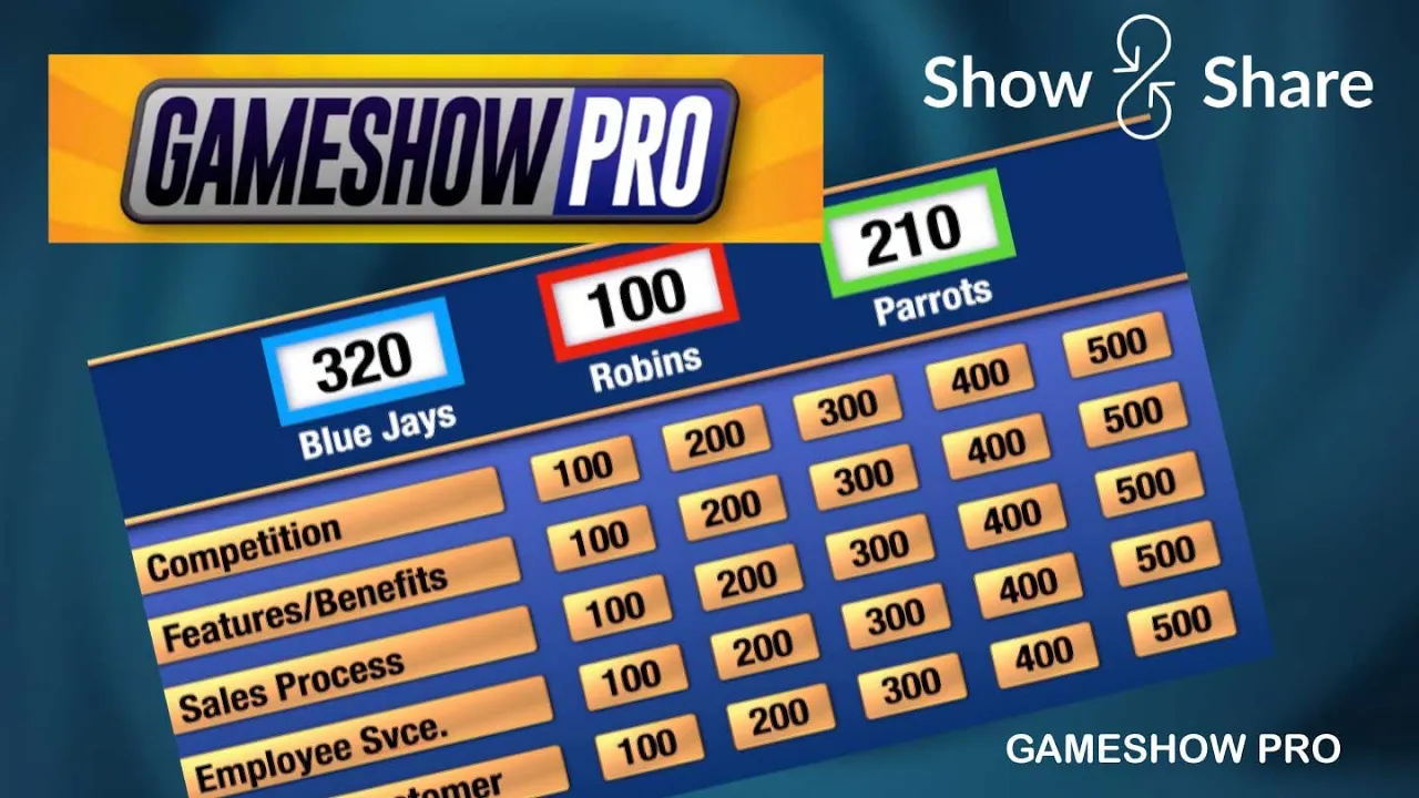 S&S Gameshow Pro - use Jeopardy-style games to increase learning, improve retention, and have fun.
