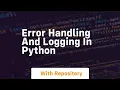 error handling and logging in python