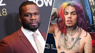 6ix9ine reacts to 50 cent saying hell never work w him wont be the 1st time he disowned his son
