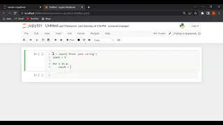 Python code to find the length of a given string without using the len function Python Program