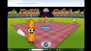 very far home run in google doodle baseball
