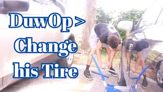 DuwOp Had a Blow Out Changes His Tire