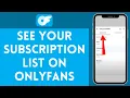 How to See Your Subscription List on OnlyFans 2026 OnlyFans Tutorial
