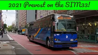 2021 Prevost 1557 on the SIM33 Ft XD60 6232 on the M14A SBS