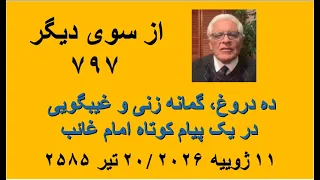 از سوی دیگر ۷۹۷  ده دروغ  گمانه زنی و غیبگویی در یک پیام کوتاه امام غائب دندنها