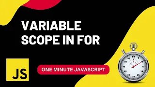 Variable scope in for loop Javascript One Minute Javascript 1 Min JS