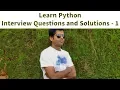 Learn Python Programming 6 - Variables Swapping Practical Interview Questions and Solutions 1